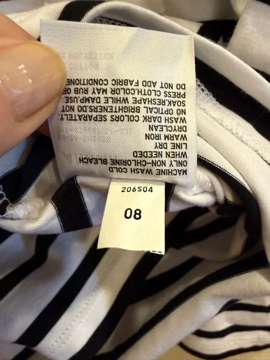 Uniqlo Airism Striped Fisherman-core Long Sleeve Cotton Tee Sz XS - Picture 5 of 8